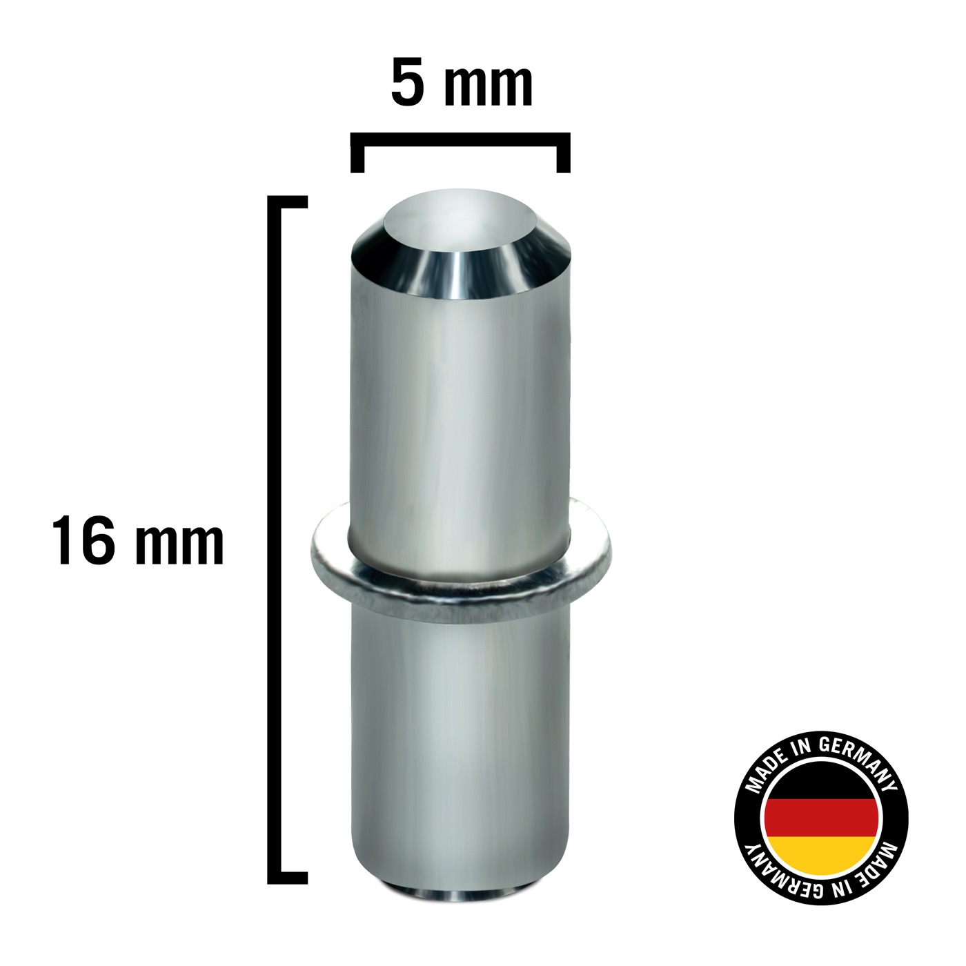 Bodenträger mit Ring Ø 5 × 16 mm – Produktabbildung
